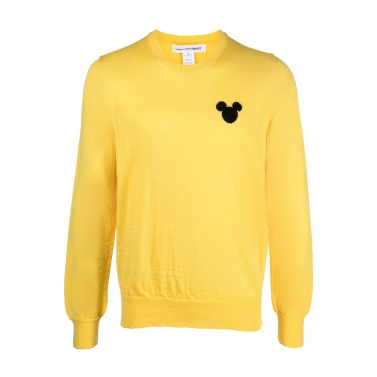 Żółty Sweter Disney Crew Neck Comme des Garçons