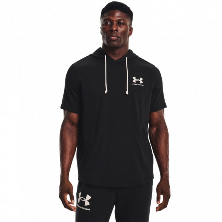 Męska bluza dresowa UNDER ARMOUR UA RIVAL TERRY LC SS HD - czarna