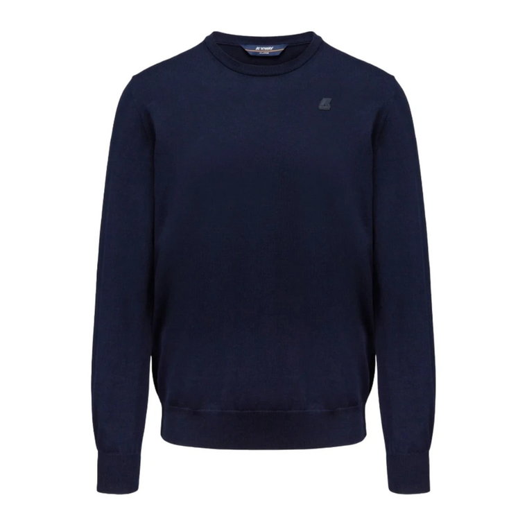 Klasyczny Niebieski Sweter z Bawełny K-Way