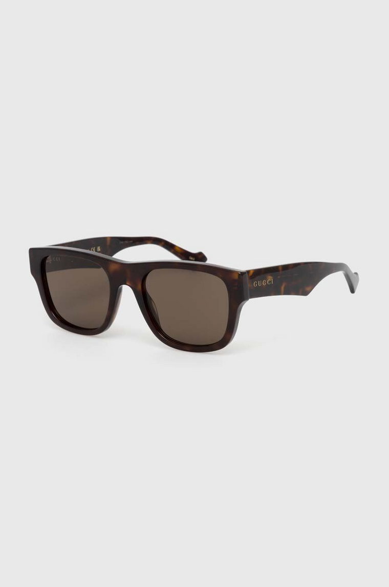 Gucci okulary przeciwsłoneczne męskie kolor brązowy GG1427S