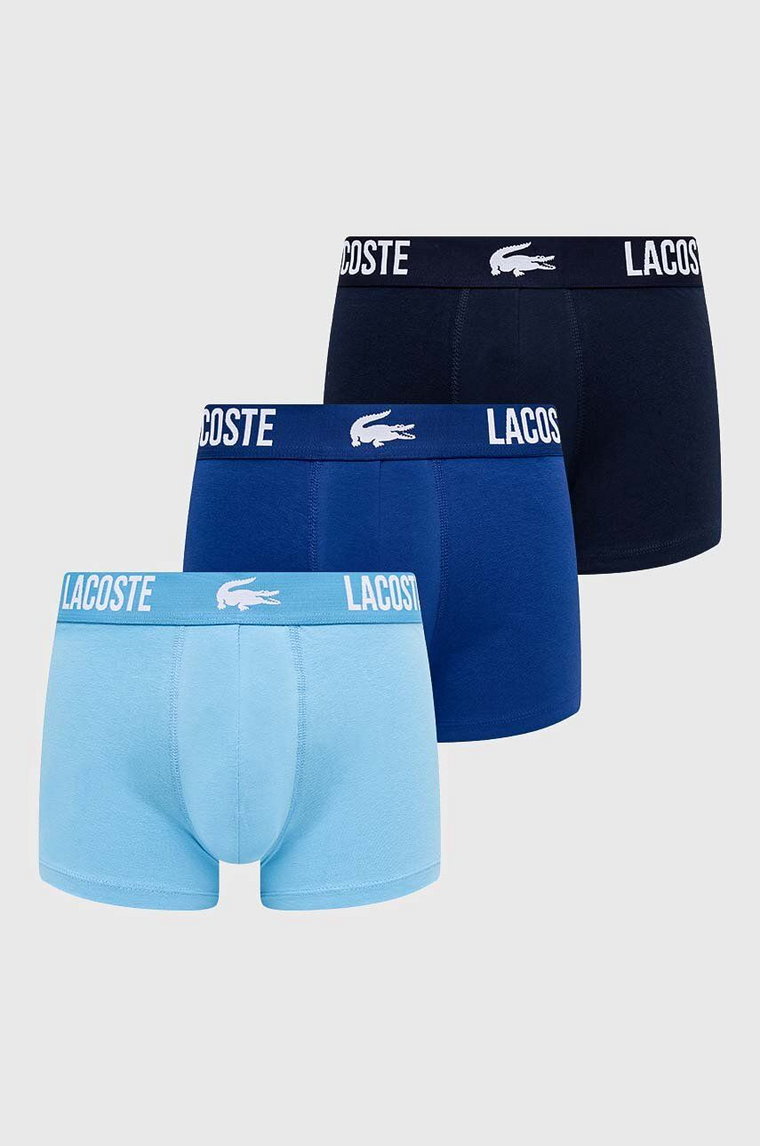 Lacoste bokserki 3-pack męskie kolor niebieski