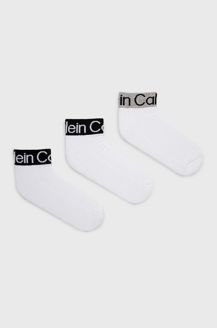 Calvin Klein Skarpetki (3-pack) męskie kolor biały