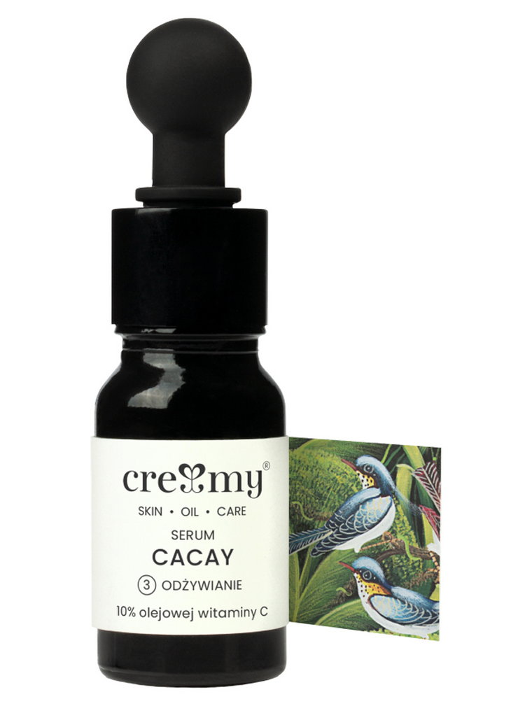 Creamy Cacay Przeciwstarzeniowe serum olejowe do twarzy z wit. C 10% 10 ml