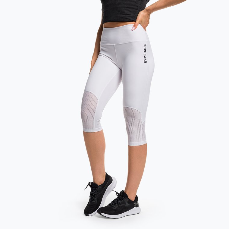 Legginsy treningowe damskie Gymshark Pulse Cropped white