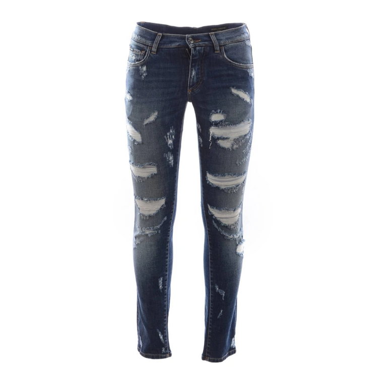 Męskie zniszczone jeansy skinny Dolce & Gabbana