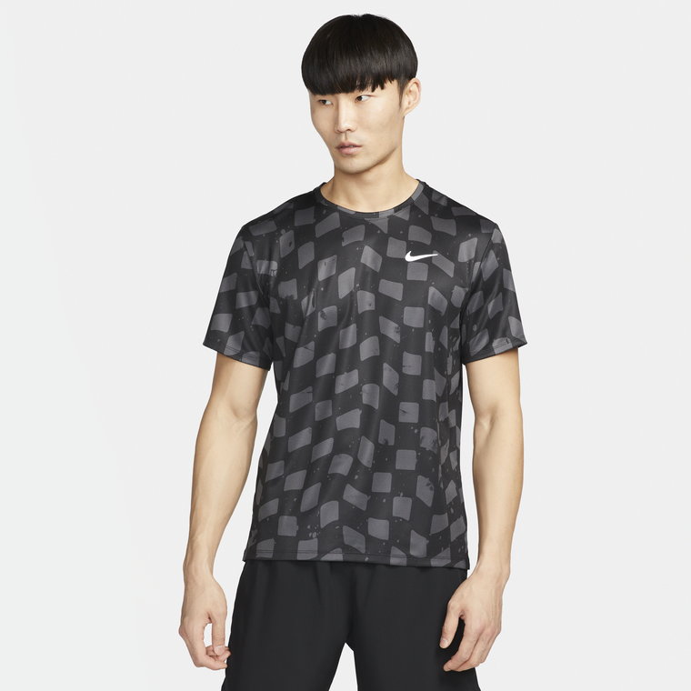Męska koszulka z krótkim rękawem do biegania Nike Dri-FIT Miler - Szary