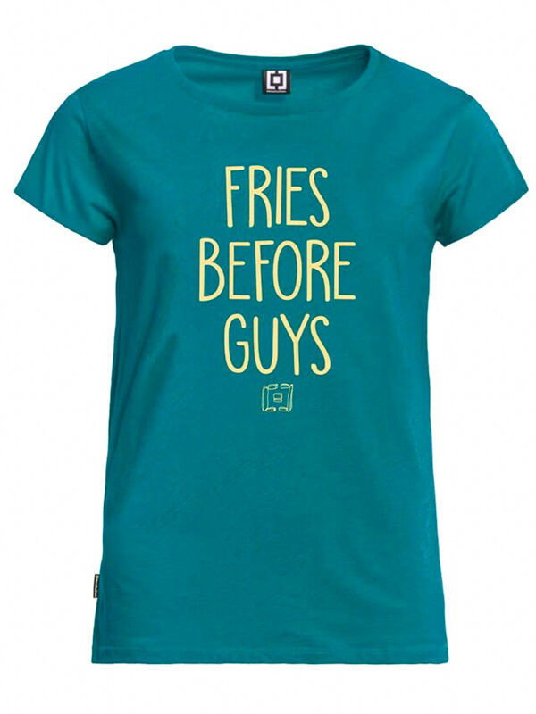 Horsefeathers FRIES teal green t-shirt damski - XS