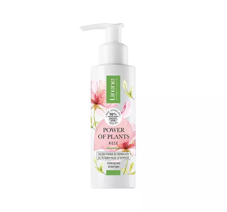 LIRENE POWER OF PLANTS ROSE OLEJEK-PIANKA DO DEMAKIJAŻU 145ML