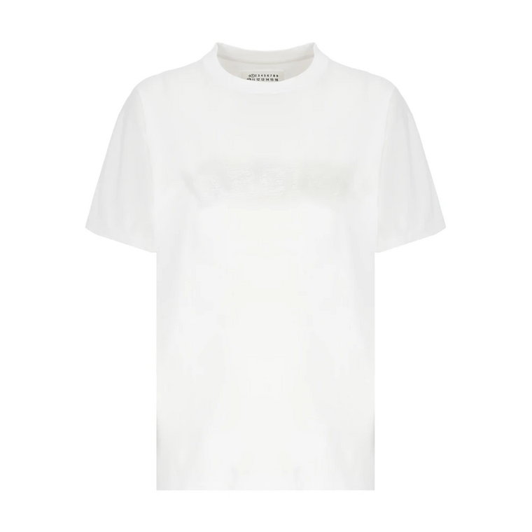 Kultowy Damski T-shirt z Logo Maison Margiela