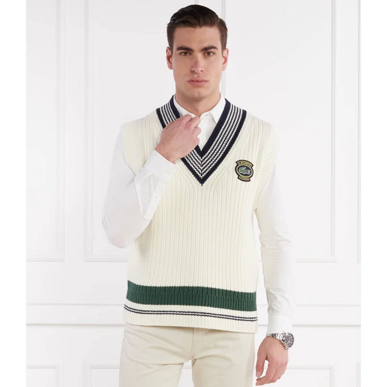 Lacoste Kamizelka Sweter | Relaxed fit