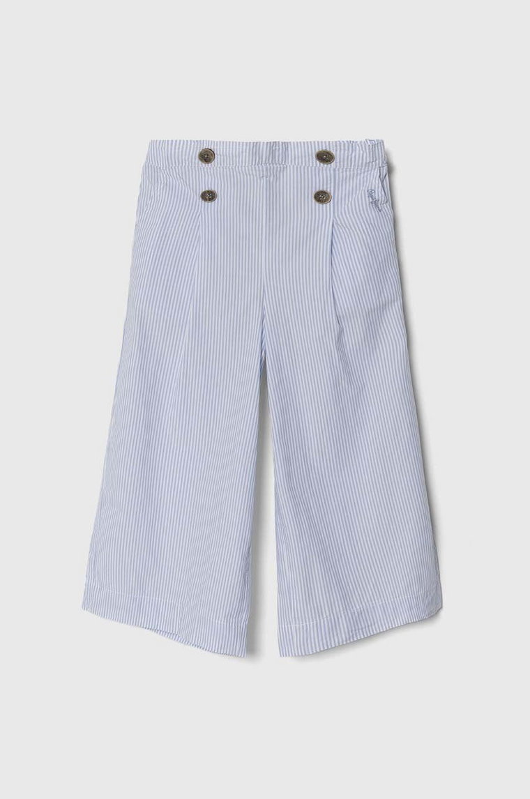 Pepe Jeans spodnie bawełniane dziecięce OLLIE kolor niebieski wzorzyste