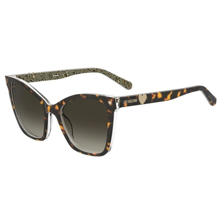 Okulary przeciwsłoneczne, Montura: Havana wzór, Lentes: Brown zacieniony Love Moschino