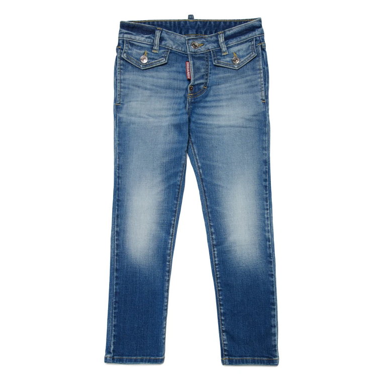 Ciemnoniebieskie wąskie jeansy Dsquared2
