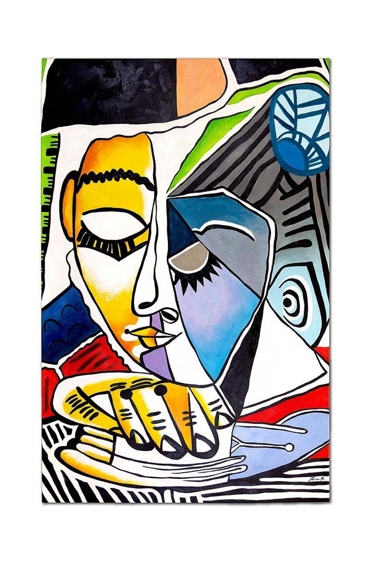reprodukcja namalowana olejem Pablo Picasso, Głowa czytającej kobiety