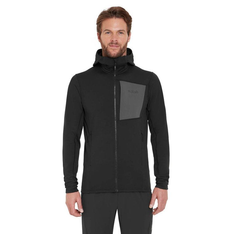 Męska bluza polarowa Rab Superflux Hoody black - M