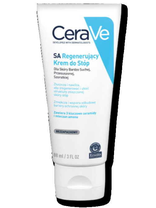 CeraVe SA Regenerujący krem do stóp do skóry bardzo suchej i szorstkiej - 88 ml