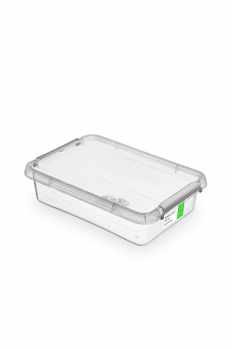 Prostokątny pojemnik antybakteryjny transparentny  - 6l - 112929 cm