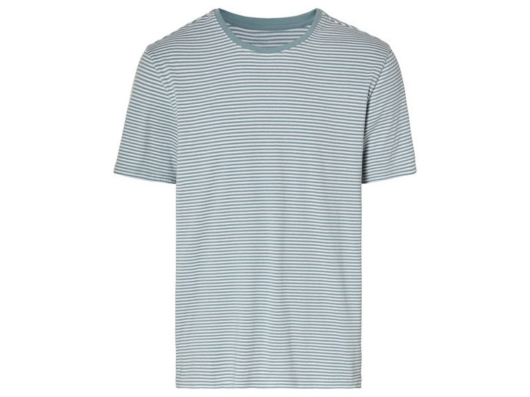 LIVERGY Piżama męska z bawełną (t-shirt + szorty) (S (44/46), Zielony/niebieski)