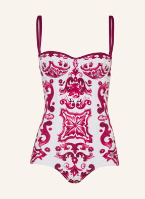 Dolce & Gabbana Strój Kąpielowy Z Fiszbinami pink