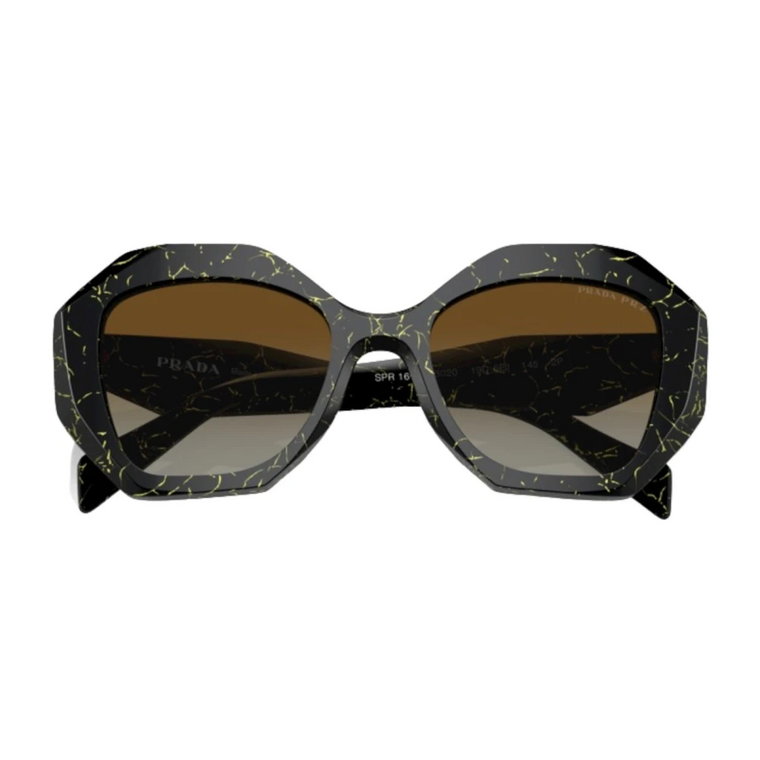 Geometryczne okulary przeciwsłoneczne z efektem marmuru Prada