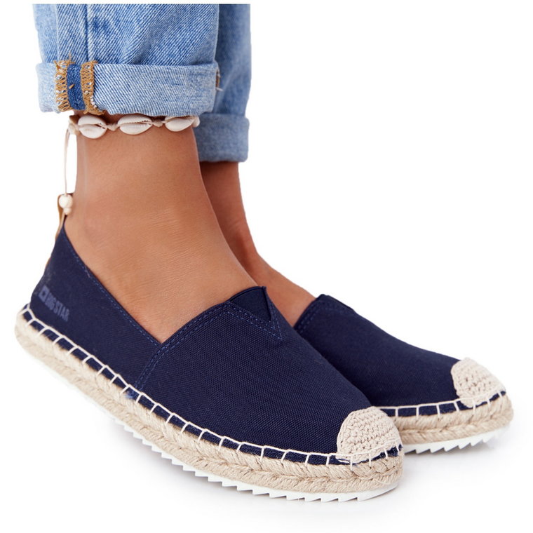 Espadryle Na Plecionej Podeszwie Big Star HH274500 Granatowe