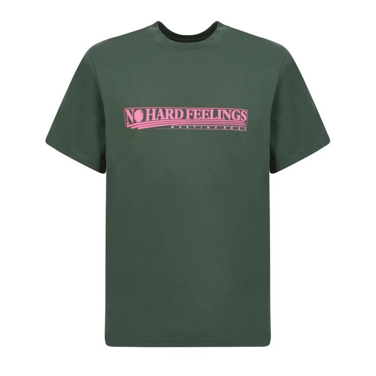 Zielony T-shirt z nadrukiem sloganu dla mężczyzn Martine Rose
