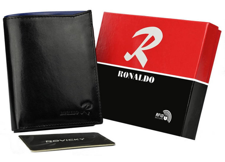 Skórzany portfel z antykradzieżowym zabezpieczeniem  Ronaldo