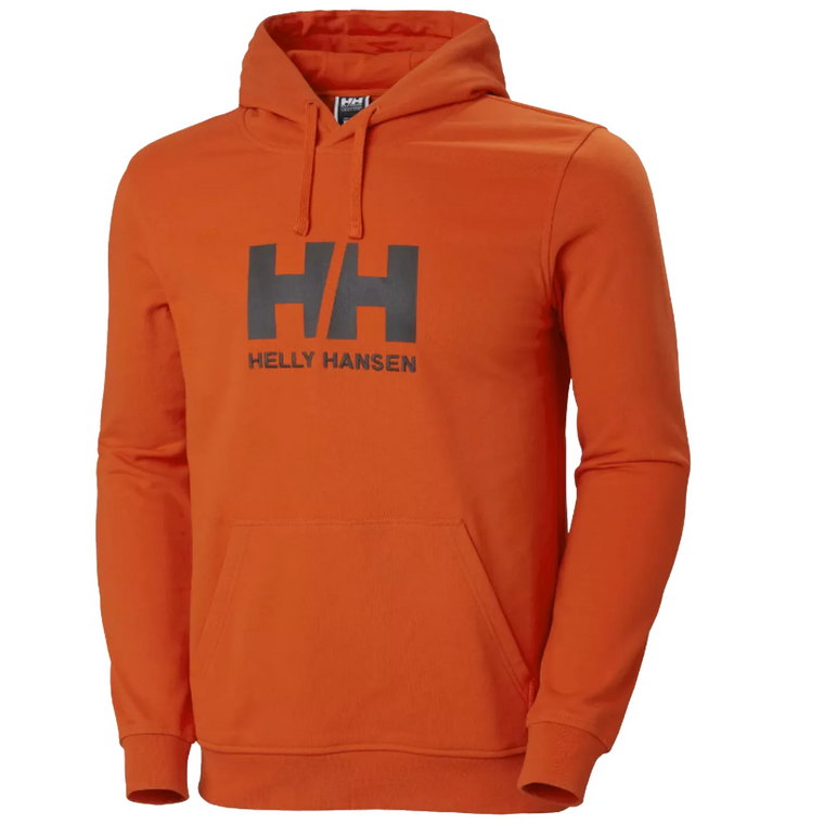Helly Hansen Logo Hoodie 33977-300, Męskie, Pomarańczowe, bluzy, bawełna, rozmiar: L