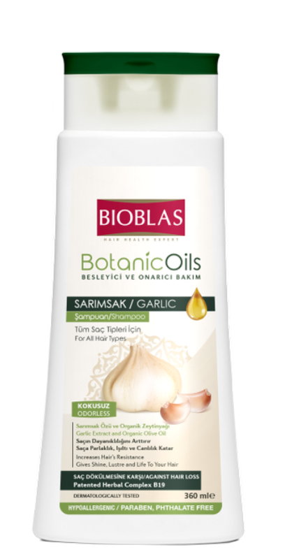 Bioblas Botanic Oils - Szampon czosnkowy przeciw wypadaniu włosów 360 ml