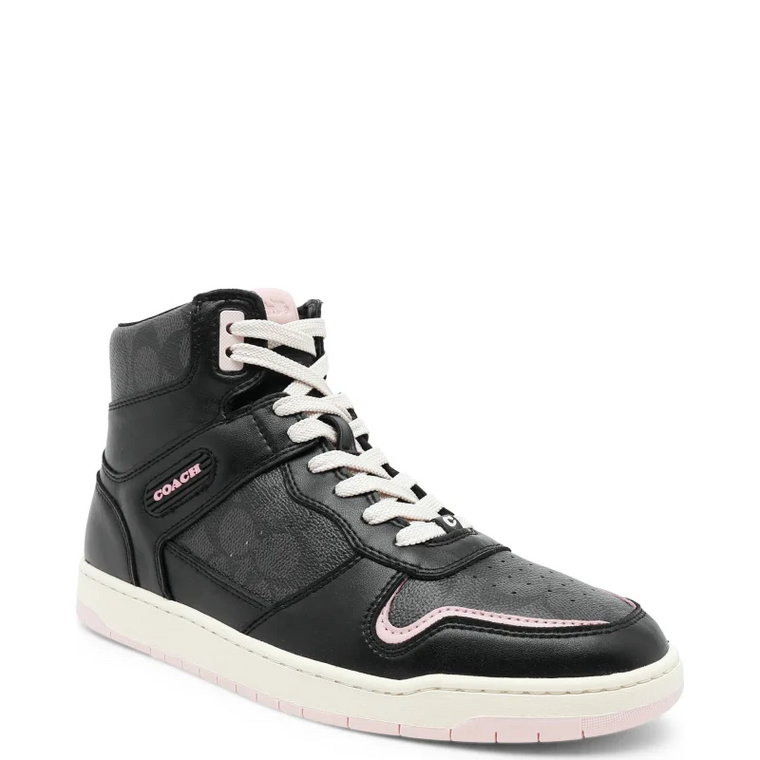 Coach Skórzane sneakersy HI TOP COATED CANVAS