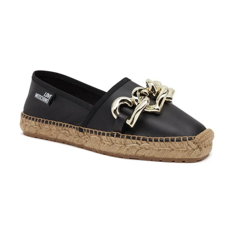 Love Moschino Skórzane espadryle