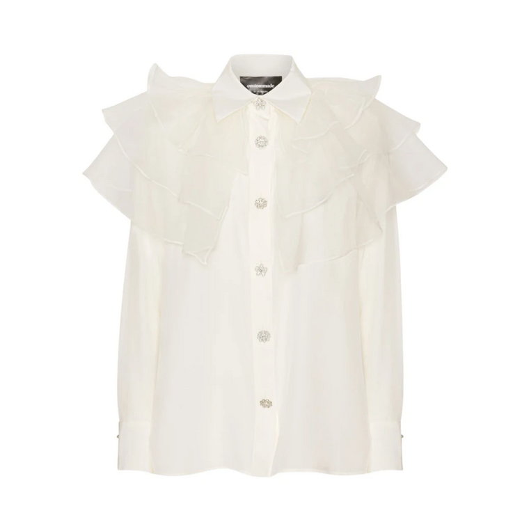 Biała jedwabna koszula Custommade