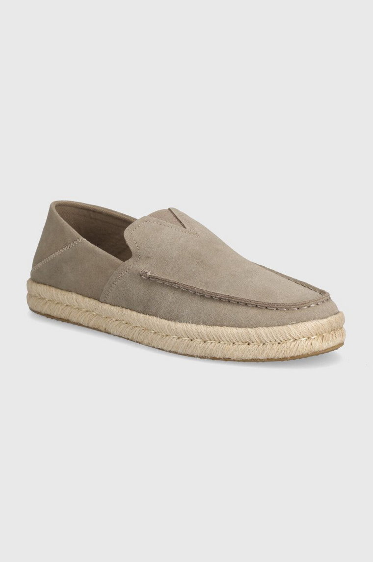 Toms espadryle zamszowe Alonso Loafer Rope kolor beżowy 10020865