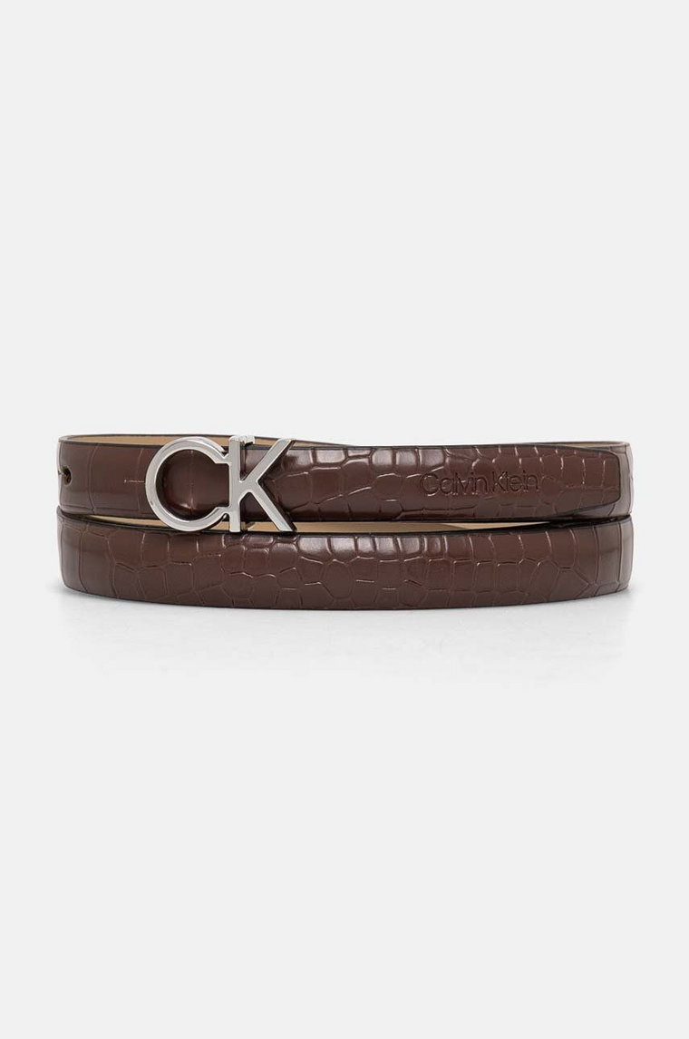 Calvin Klein pasek damski kolor brązowy K60K612390