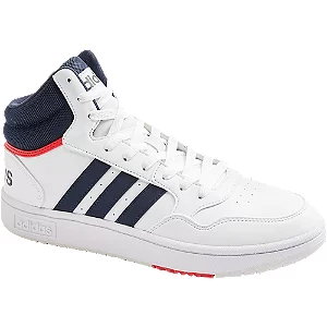 adidas Hoops 3.0 mid sneakersy męskie do koszykówki - Damskie - Kolor: Białe - Rozmiar: 43 1/3