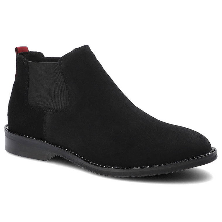 Czarne Sztyblety Lamanti Damskie Modne Buty