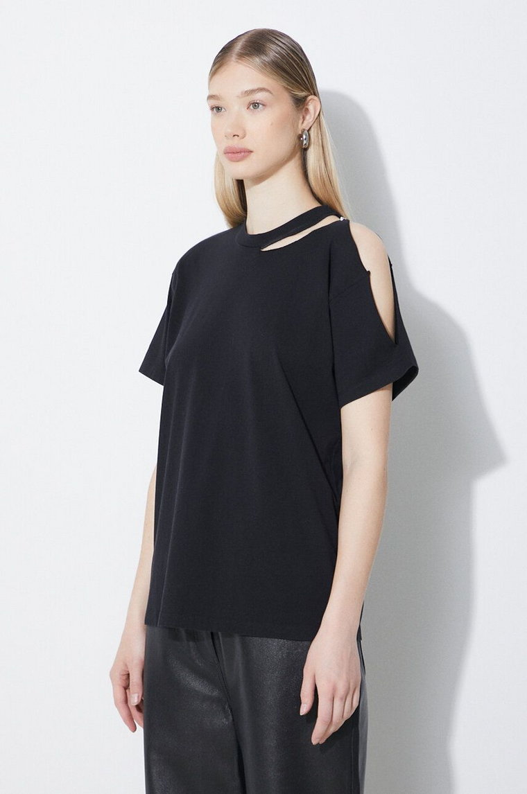 MM6 Maison Margiela t-shirt bawełniany damski kolor czarny S52GC0305