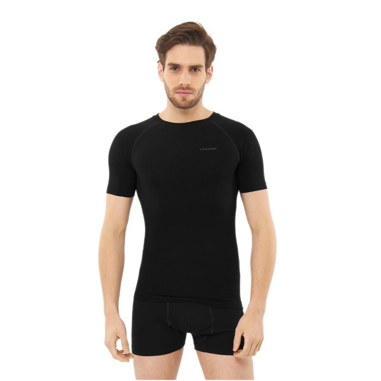 Męska koszulka termoaktywna Viking Lockness Man T-shirt full black - L