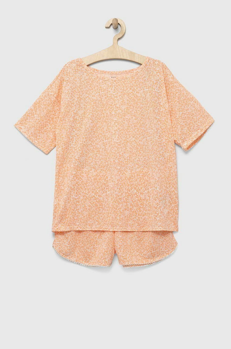 GAP piżama dziecięca kolor pomarańczowy wzorzysta