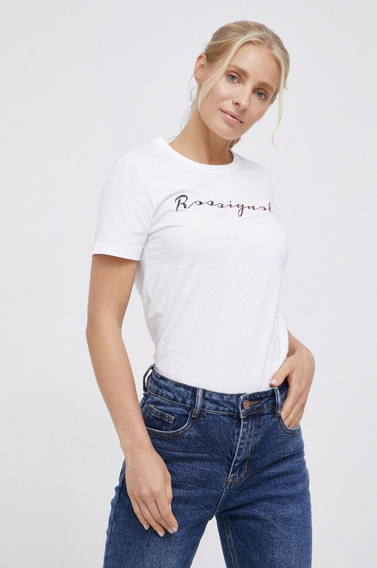 Rossignol T-shirt bawełniany kolor biały RLKWY05