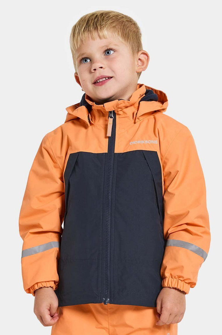 Didriksons kurtka dziecięca ENSO KIDS JACKET 5 kolor pomarańczowy
