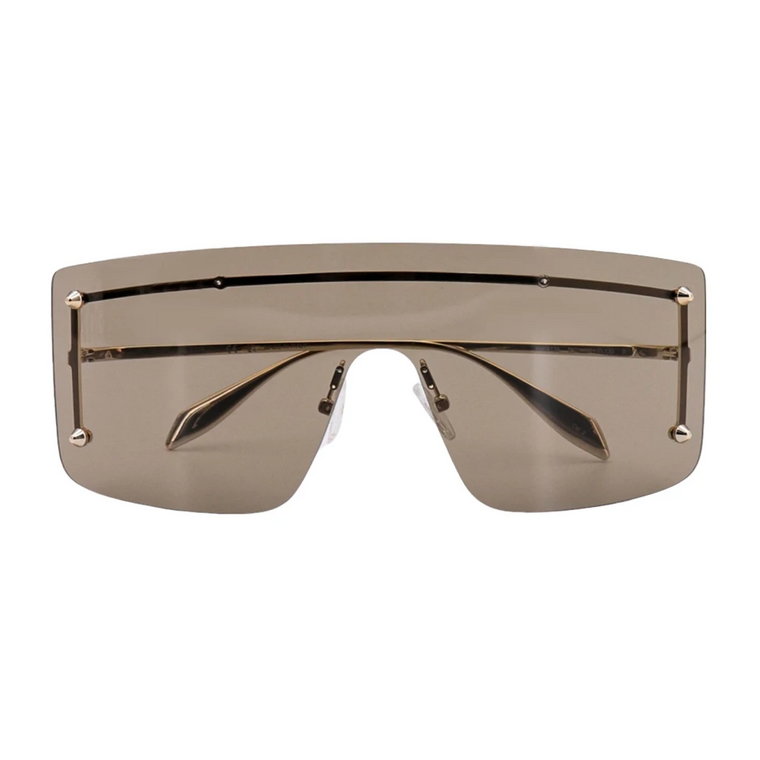 Okulary przeciwsłoneczne z dużymi soczewkami i metalowymi zausznikami Alexander McQueen