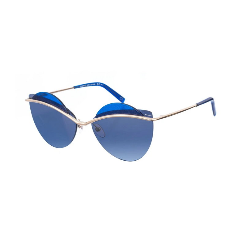 Niebieskie Okulary w Stylu Motyla Marc Jacobs