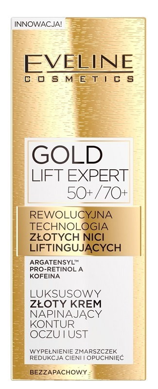 Eveline Gold Lift Expert Krem napinający kontur oczu i ust 50+/70+