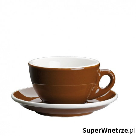 filiżanka do cappuccino, ze spodkiem, 0,1 l, brąz kod: CI-215052