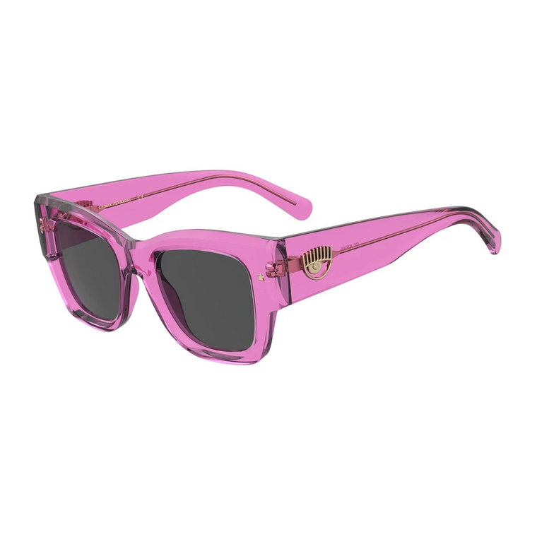 Square Oversized Sunglasses with Eyelike Logo and 3D Motif Chiara Ferragni Collection