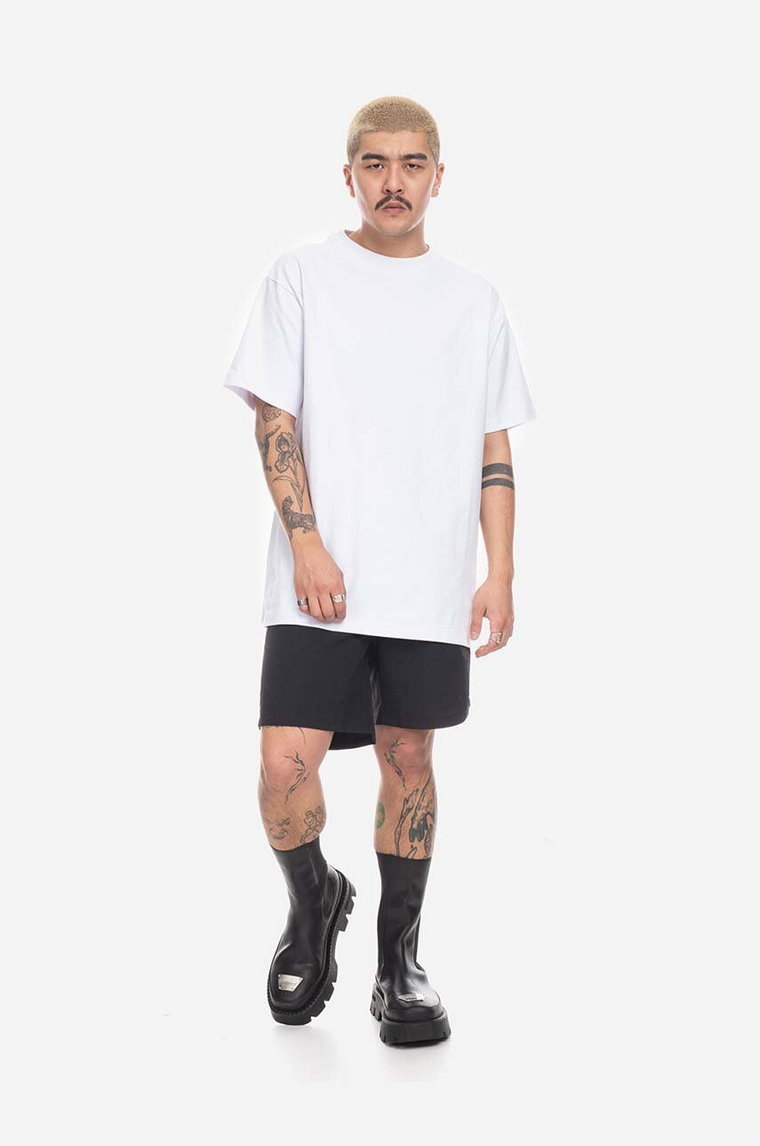 Taikan t-shirt bawełniany kolor biały gładki TT0001.WHT-WHT