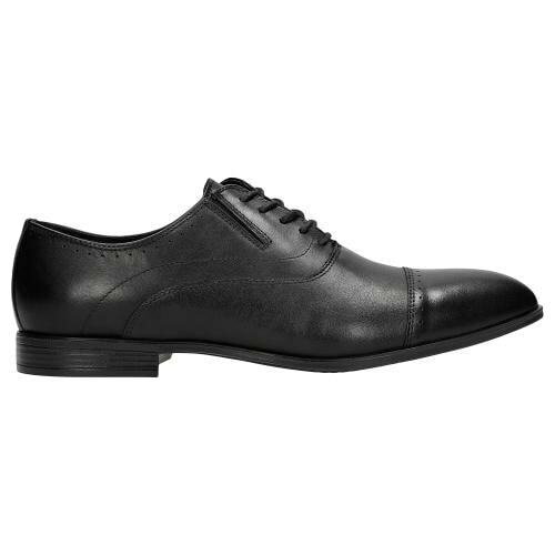 Wojas Czarne Eleganckie Półbuty Męskie Quarter Brogue