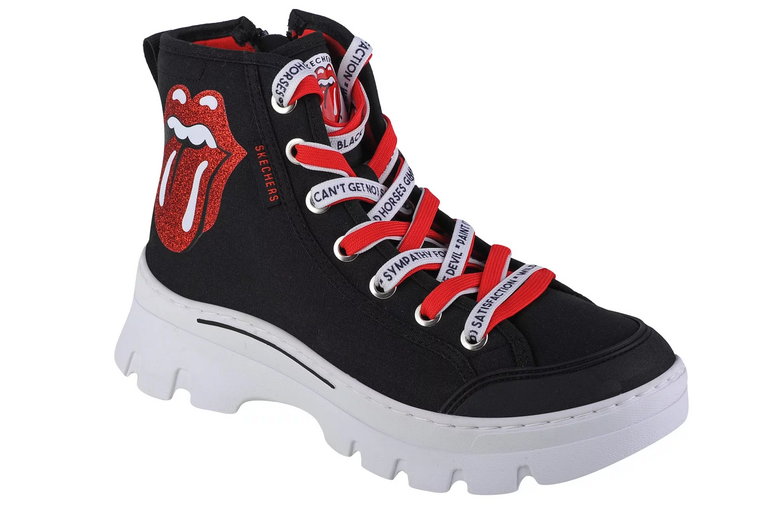 Skechers Rolling Stones Roadies Surge - Lick It 177967-BKRD, Damskie, Czarne, buty sneakers, tkanina, rozmiar: 37