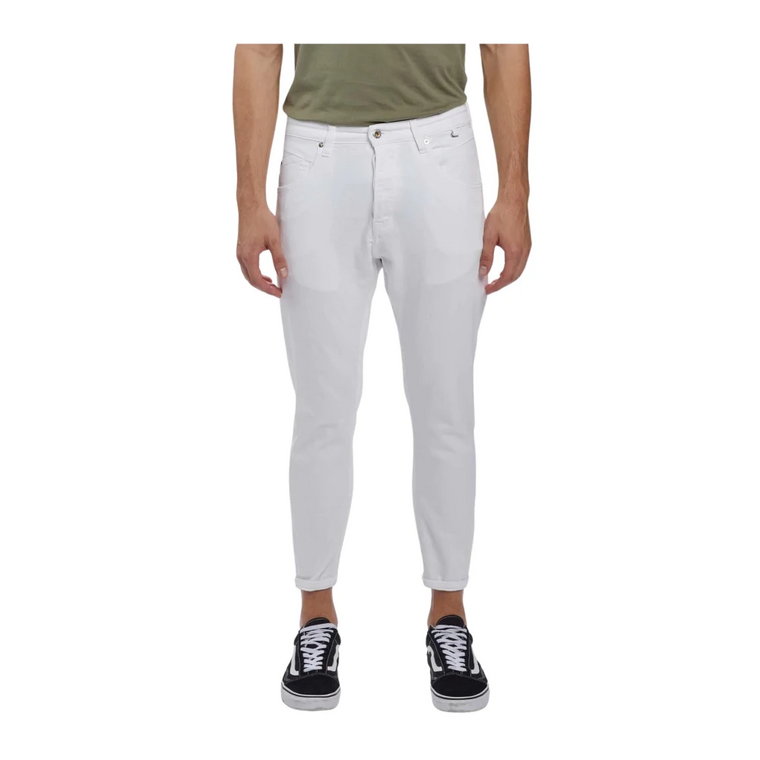 Alex K2671 Spodnie Tapered w kolorze białym Gabba